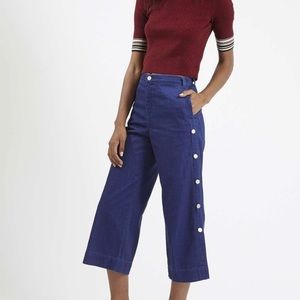 TOPSHOP Moto Popper Side Culottes